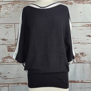 Planet by Lauren G Bat Wing Sweater Black One Size